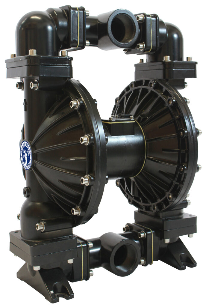 Pinnacle-Flo Blue Dog series air-operated double diaphragm (AODD) pump - wide range of applications, including corrosive and abrasive fluid transfer. Great alternative to a Viking 4124A and 4195 AODD pump.